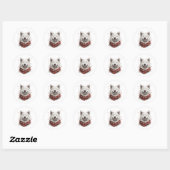 Valentijnsdag Samoyed hond Ronde Sticker (Vel)