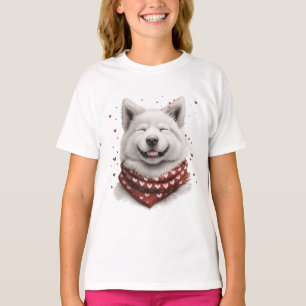 Valentijnsdag Samoyed hond T-shirt