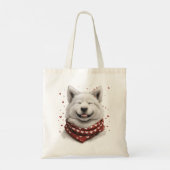Valentijnsdag Samoyed hond Tote Bag (Achterkant)