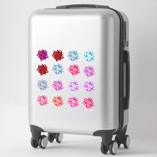 Valentijnsdag Satin Hearts Bows Sticker (Koffer)