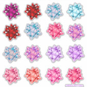 Valentijnsdag Satin Hearts Bows Sticker (Voorkant)