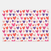 Valentijnsdag Scandinavian Hearts Inpakpapier Vel (Voorkant 3)