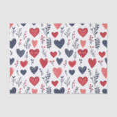 Valentijnsdag Scandinavische harten Tissuepapier (Voorkant)