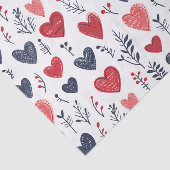 Valentijnsdag Scandinavische harten Tissuepapier (Detail)