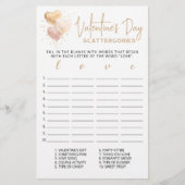 Valentijnsdag Scattergories editable game (Voorkant)