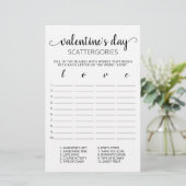 Valentijnsdag Scattergories editable game (Staand voorkant)