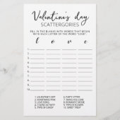 Valentijnsdag Scattergories editable game (Voorkant)