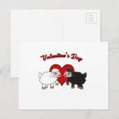 Valentijnsdag - Schapen Feestdagenkaart (Voorkant / Achterkant)