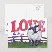 Valentijnsdag schapen feestdagenkaart (Voorkant / Achterkant)