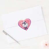 Valentijnsdag schapen hart sticker (Envelop)