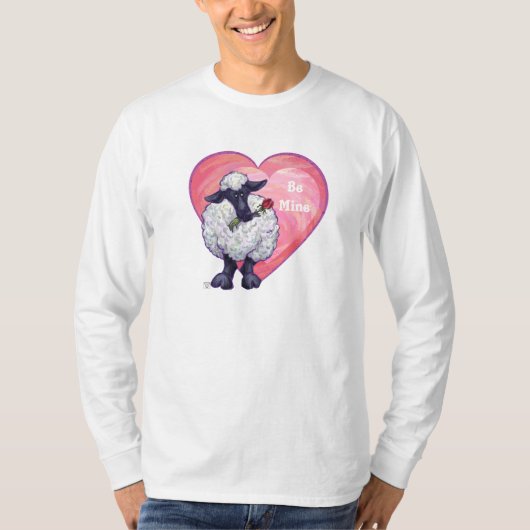 Valentijnsdag schapen t-shirt (Voorkant)