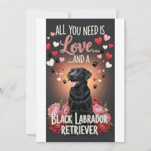 Valentijnsdag Schattig labrador retriver Foto Feestdagenkaart