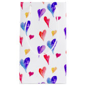 Valentijnsdag schattig met waterverf klein cadeauzakje (Voorkant)