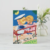  Valentijnsdag schattig paar Feestdagenkaart (Staand voorkant)