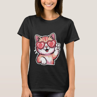 Valentijnsdag Schattige Ballerina Kitten Tutu Kuns T-shirt