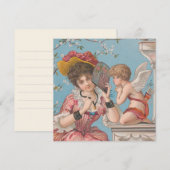  Valentijnsdag schattige cherub liefde Feestdagenkaart (Voorkant / Achterkant)