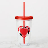 Valentijnsdag schattige dieren liefde acryl drinkbeker (Voorkant)