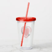Valentijnsdag schattige dieren liefde acryl drinkbeker (Achterkant)