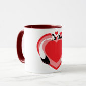 Valentijnsdag schattige dieren liefde mok (Voorkant links)