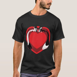 Valentijnsdag schattige dieren liefde t-shirt
