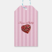 Valentijnsdag Schattige Dog in een Cupcake Cadeaulabel (Achterkant)