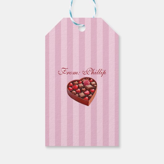 Valentijnsdag Schattige Dog in een Cupcake Cadeaulabel (Achterkant)