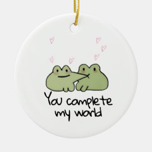 Valentijnsdag Schattige Frog Love Paar Ornament