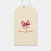 Valentijnsdag Schattige Giraffe Love Boba Cadeaulabel (Achterkant)