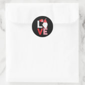 Valentijnsdag Schattige Gnome Liefde Mannen Vrouwe Ronde Sticker (Tas)