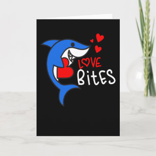 Valentijnsdag Schattige Haai Liefdesbeten Grappige Kaart