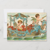 Valentijnsdag schattige hart cupido cherubs Feestdagenkaart (Voorkant)