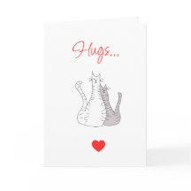 Valentijnsdag Schattige Katten Rode Typografie  