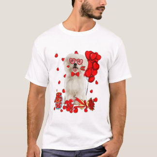 Valentijnsdag Schattige Maltees T-shirt