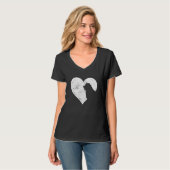 Valentijnsdag Schattige Newfoundland Hondenliefheb T-shirt (Voorkant volledig)