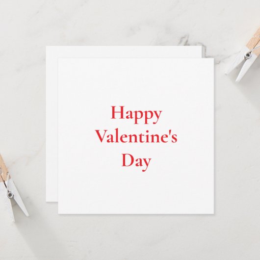 Valentijnsdag Schattige Rood Kleurrijk Romantisch  Kaart (Voorkant / Achterkant in situ)