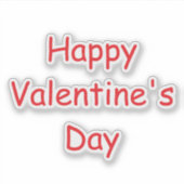 Valentijnsdag Schattige Rood Kleurrijk Romantisch  Sticker (Voorkant)