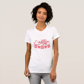 Valentijnsdag Schattige roze harten T-shirt (Voorkant volledig)