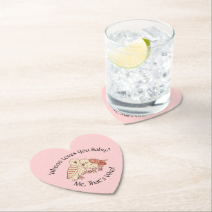 Valentijnsdag schattige uilen wie houdt van je Bab Kartonnen Onderzetters