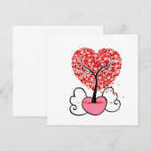 Valentijnsdag schattige Valentijnsdag geschenken. Bedankkaart (Voorkant / Achterkant)