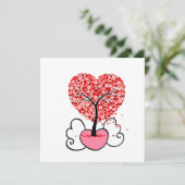 Valentijnsdag schattige Valentijnsdag geschenken. Bedankkaart (Staand voorkant)