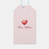 Valentijnsdag Schattige Yorkshire Terrier Dog Cadeaulabel (Achterkant)