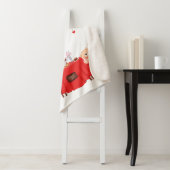 Valentijnsdag Schattigee Chocolade Harten Teddy Be Sherpa Deken (In situ)