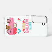 Valentijnsdag Schattigee Harten Roze Truck Teddy B Samsung Galaxy Hoesje (Achterkant horizontaal)