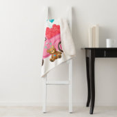 Valentijnsdag Schattigee Harten Roze Truck Teddy B Sherpa Deken (In situ)