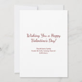 Valentijnsdag Schattigee kat Hand getrokken roze Feestdagenkaart (Achterkant)