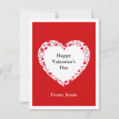 Valentijnsdag Schattigee pinguïn Naam toevoegen aa Feestdagenkaart (Achterkant)