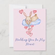 Valentijnsdag Schattigee waterverf haas met ballon