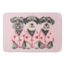 Valentijnsdag Schnauzer Dogs Badmat