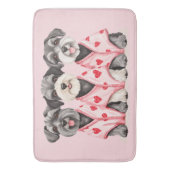 Valentijnsdag Schnauzer Dogs Badmat (Voorkant Verticaal)