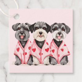 Valentijnsdag Schnauzer Dogs Bedankjes Labels